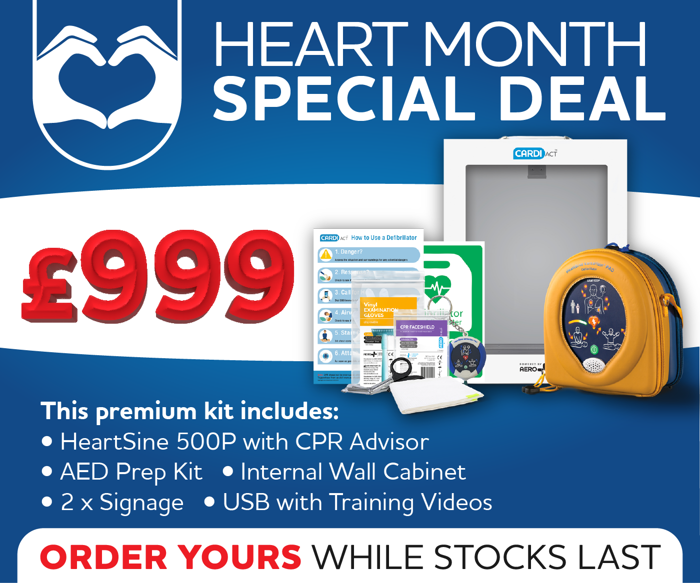 HeartSine 500P Semi-Automatic Package - Limited Time Only