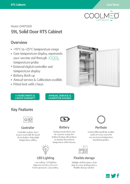 CMRTSS59 Solid Door Room Temperature Storage Cabinet