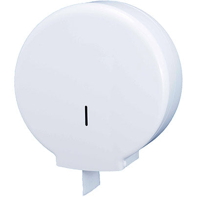 White Mini Jumbo Toilet Roll Dispenser