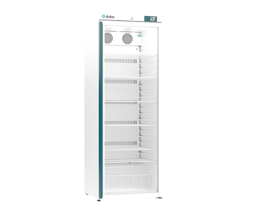 Dulas Freestanding Pharmacy Fridge 340L With Glass Door