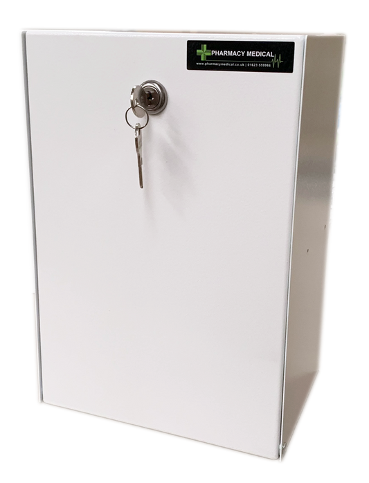 Pharmacy Medical - POD213B POD LOCKER (H x W x D) – 320mm x 220mm x 160mm | BOTTOM HINGE, NO SHELF | lock and vision panel options