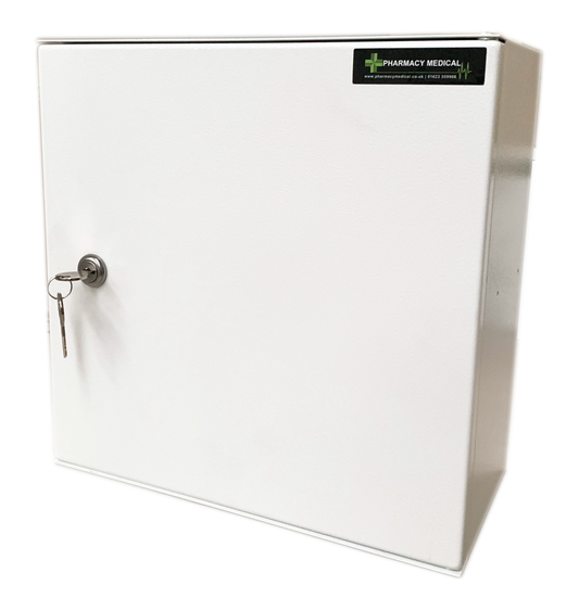 Pharmacy Medical - POD313S POD LOCKER (H x W x D) – 320mm x 320mm x 160mm | SIDE HINGE, NO SHELF | lock and vision panel options