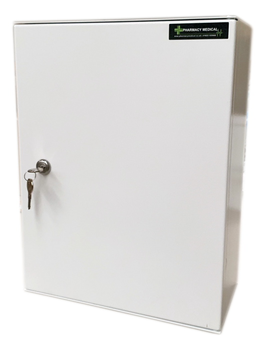 Pharmacy Medical - POD413S POD LOCKER (H x W x D) – 420mm x 320mm x 160mm | SIDE HINGE, NO SHELF | lock and vision panel options