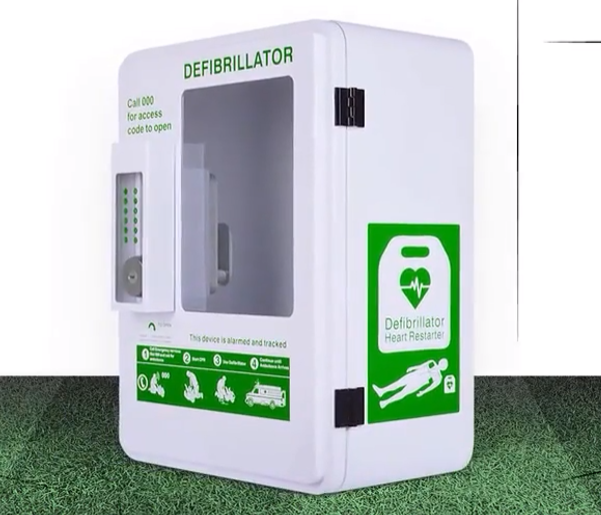 Alarmed AED cabinet outdoor waterproof defib cabinet