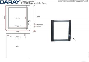 Daray - DX42 LED X-Ray Film Viewer - various sizes available