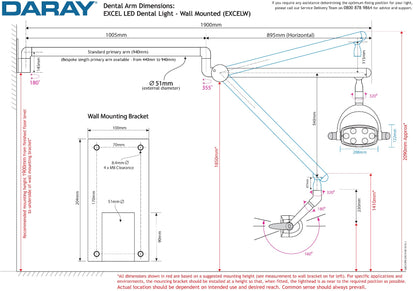 Daray - Excel LED Dental Light - various fittings