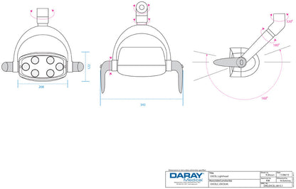 Daray - Excel LED Dental Light - various fittings