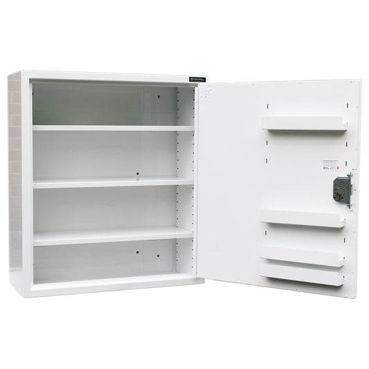 Pharmacy Medical - HECDC103 CONTROLLED DRUGS CABINET | 3 SHELVES (Adjustable) 3 DOOR SHELVES | R or L HINGE, optional warning light