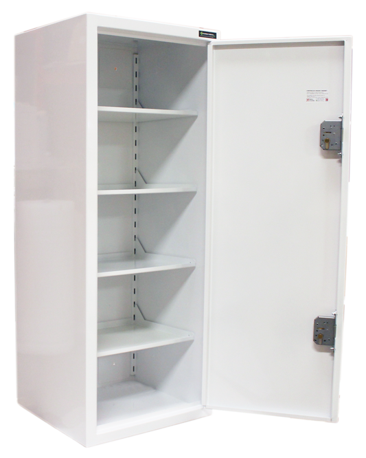 Pharmacy Medical - HECDC1050 CONTROLLED DRUGS CABINET 1250 X 500 X 450mm | 3 SHELVES (Adjustable) |  R or L HINGE, optional warning light