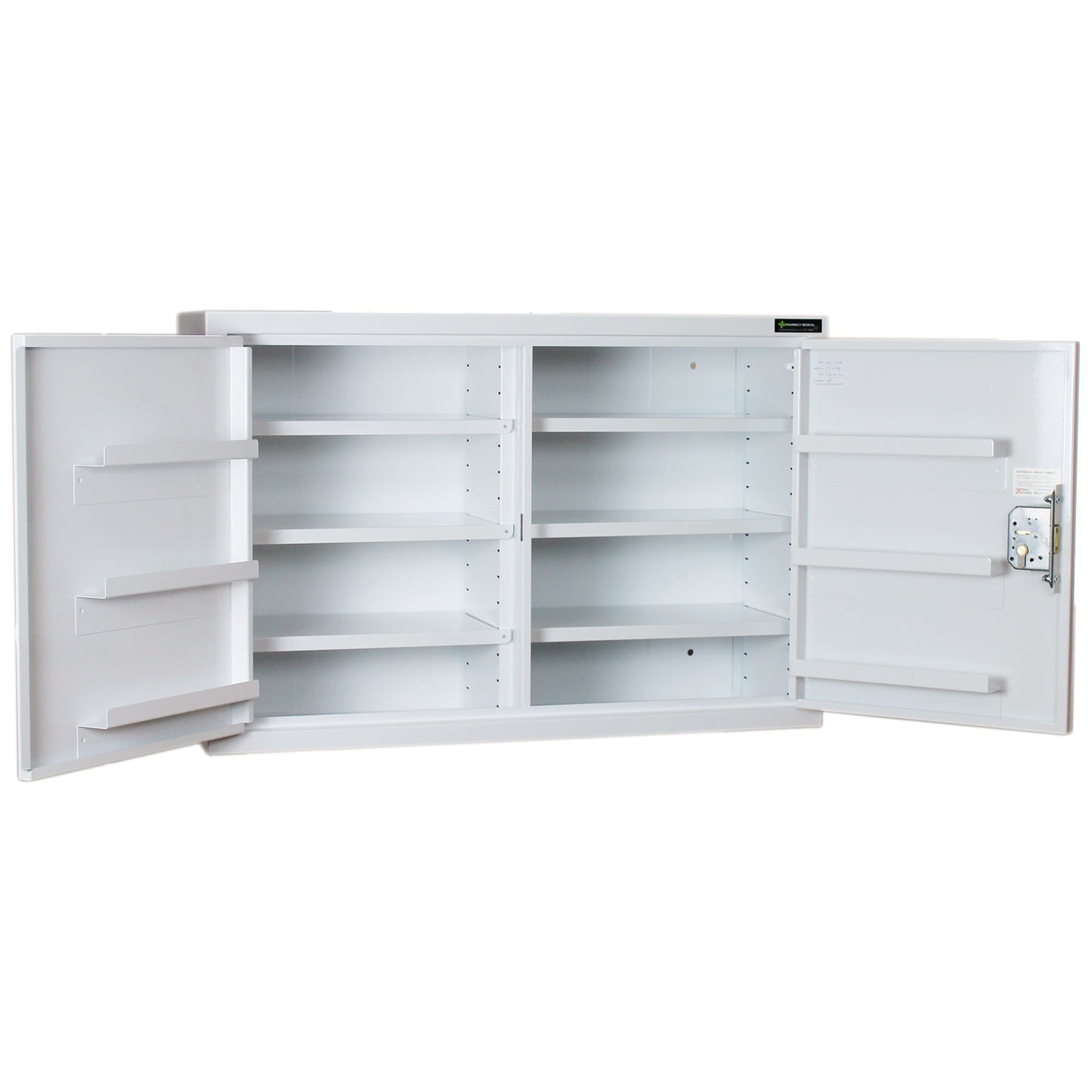 Pharmacy Medical - HECDC203 CONTROLLED DRUGS CABINET | 6 SHELVES (Adjustable) 6 DOOR SHELVES | Double Door, optional warning light