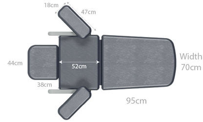 Seers - CLINNOVA Phlebotomy 1 Electric couch, gas assisted back and foot rest, hand switch, with base and wheel options (265Kg SWL)