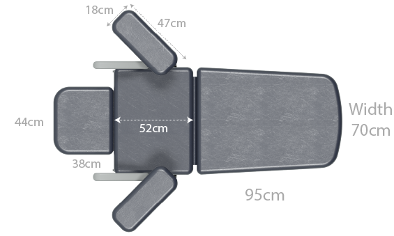 Seers - CLINNOVA Phlebotomy 1 Hydraulic with base and wheel options (265Kg SWL)