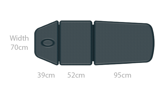 Seers - CLINNOVA Therapy Drop End 3 Section Electric Couch with base and switch options (265Kg SWL)