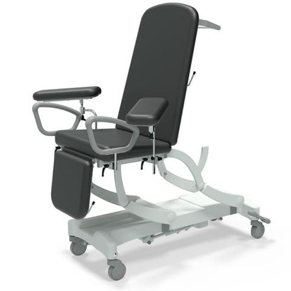 Seers - CLINNOVA Phlebotomy 1 Electric couch, gas assisted back and foot rest, hand switch, with base and wheel options (265Kg SWL)