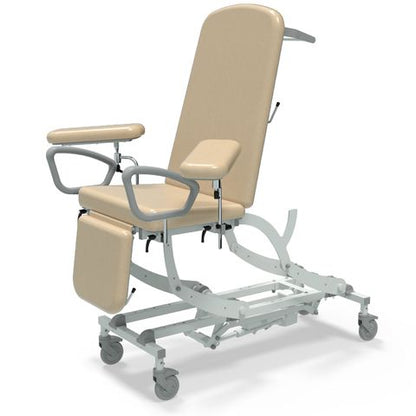 Seers - CLINNOVA Phlebotomy 1 Electric couch, gas assisted back and foot rest, hand switch, with base and wheel options (265Kg SWL)