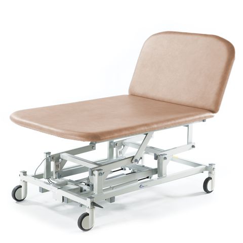 Seers - Medicare 2 Section Electric Bariatric Treatment Couch with electric backrest, 105cm width