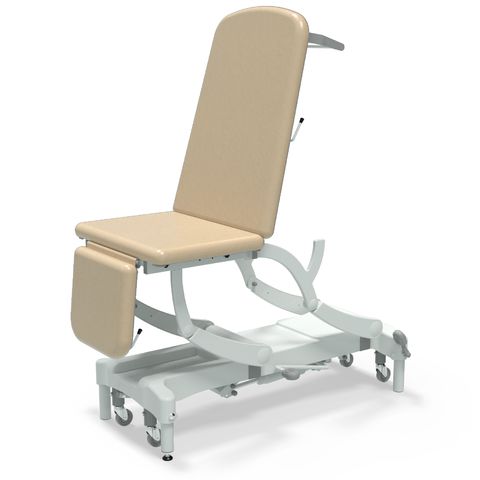 Seers - CLINNOVA Ultra 1 Hydraulic couch, 3 section, gas assisted back and foot rest, with base and wheel options (265Kg SWL)