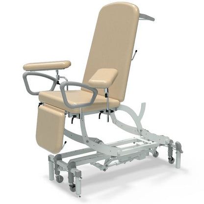 Seers - CLINNOVA Phlebotomy 1 Electric couch, gas assisted back and foot rest, hand switch, with base and wheel options (265Kg SWL)