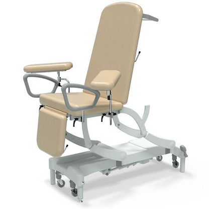 Seers - CLINNOVA Phlebotomy 1 Electric couch, gas assisted back and foot rest, hand switch, with base and wheel options (265Kg SWL)