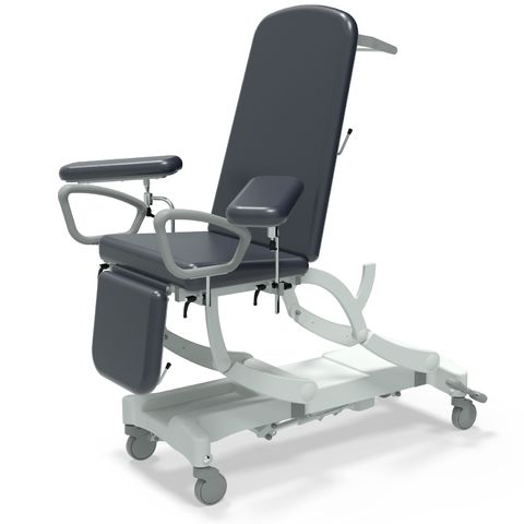 Seers - CLINNOVA Phlebotomy 1 Electric couch, gas assisted back and foot rest, premium base with wheel and foot switch options (265Kg SWL)