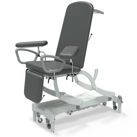 Seers - CLINNOVA Phlebotomy 1 Electric couch, gas assisted back and foot rest, hand switch, with base and wheel options (265Kg SWL)