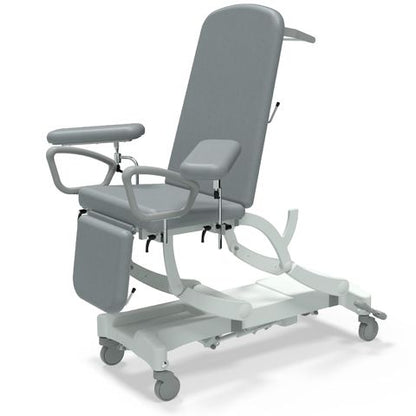 Seers - CLINNOVA Phlebotomy 1 Electric couch, gas assisted back and foot rest, hand switch, with base and wheel options (265Kg SWL)