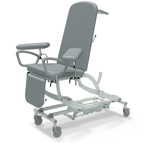 Seers - CLINNOVA Phlebotomy 1 Electric couch, gas assisted back and foot rest, hand switch, with base and wheel options (265Kg SWL)