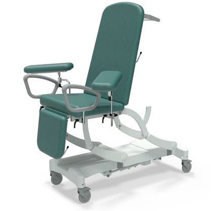 Seers - CLINNOVA Phlebotomy 1 Electric couch, gas assisted back and foot rest, premium base with wheel and foot switch options (265Kg SWL)