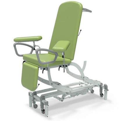 Seers - CLINNOVA Phlebotomy 1 Electric couch, gas assisted back and foot rest, hand switch, with base and wheel options (265Kg SWL)