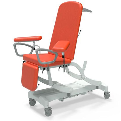 Seers - CLINNOVA Phlebotomy 1 Electric couch, gas assisted back and foot rest, premium base with wheel and foot switch options (265Kg SWL)