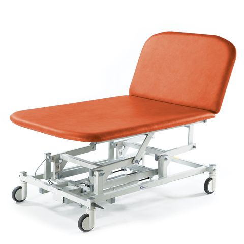 Seers - Medicare 2 Section Electric Bariatric Treatment Couch with electric backrest, 105cm width