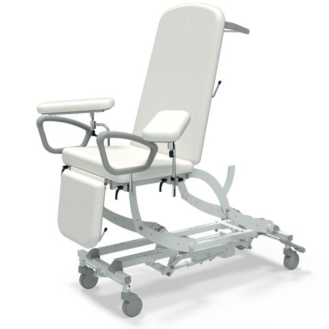 Seers - CLINNOVA Phlebotomy 1 Electric couch, gas assisted back and foot rest, hand switch, with base and wheel options (265Kg SWL)