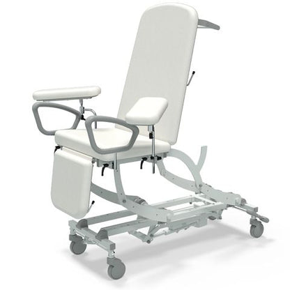 Seers - CLINNOVA Phlebotomy 1 Electric couch, gas assisted back and foot rest, hand switch, with base and wheel options (265Kg SWL)