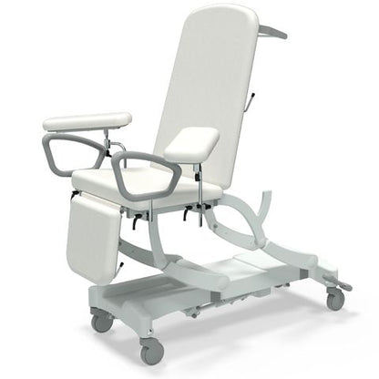 Seers - CLINNOVA Phlebotomy 1 Electric couch, gas assisted back and foot rest, premium base with wheel and foot switch options (265Kg SWL)