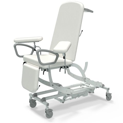 Seers - CLINNOVA Phlebotomy 1 Electric couch, gas assisted back and foot rest, hand switch, with base and wheel options (265Kg SWL)