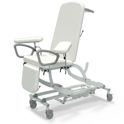 Seers - CLINNOVA Phlebotomy 1 Electric couch, gas assisted back and foot rest, hand switch, with base and wheel options (265Kg SWL)