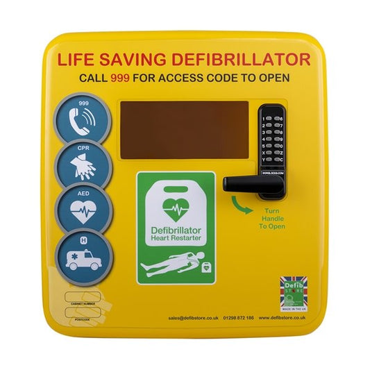 Polycarbonate Outdoor Defibrillator Cabinet with Code Lock, Heating System and LED Light