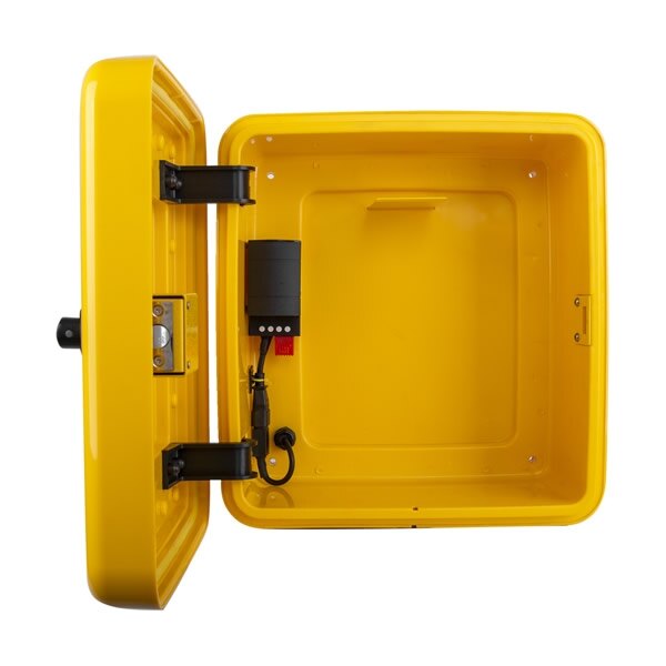 Polycarbonate Outdoor Defibrillator Cabinet with Code Lock, Heating System and LED Light